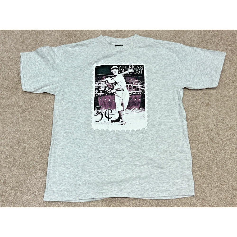 Vintage American Outpost Baseball Dodgers Mens Single Stitch Tee Size Large